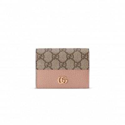 GUCCI GG MARMONT BI-COLOUR CARD CASE WALLET ‎65861017WAG5788 (11*8.5*3cm)
